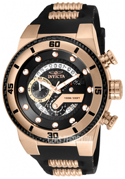 Invicta S1 Czarny/Stal w kolorze różowego złota Ø51 mm 24226