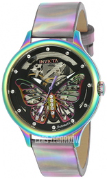Invicta Wildflower Czarny/Skóra Ø37 mm 24563