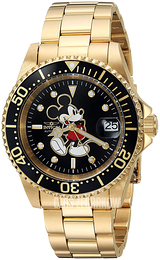 Invicta Disney Czarny/Stal w odcieniu złota Ø40 mm 25107