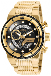 Invicta S1 Czarny/Stal w odcieniu złota Ø51 mm 25282