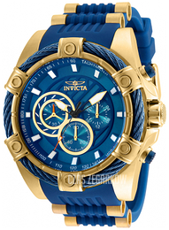 Invicta Bolt Niebieski/Stal w odcieniu złota Ø52 mm 25527