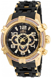 Invicta Bolt Czarny/Stal w odcieniu złota Ø51 mm 25555