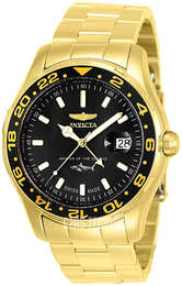 Invicta Czarny/Stal w odcieniu złota Ø44 mm 25822