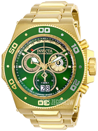 Invicta Akula Zielony/Stal w odcieniu złota Ø55.7 mm 26051