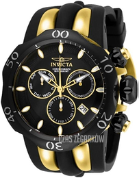 Invicta Venom Czarny/Stal w odcieniu złota Ø53 mm 26661