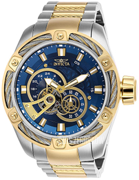 Invicta Bolt Niebieski/Stal w odcieniu złota Ø52 mm 26778