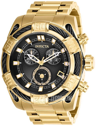 Invicta Bolt Czarny/Stal w odcieniu złota Ø51 mm 26991
