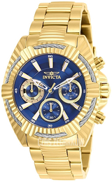 Invicta Bolt Niebieski/Stal w odcieniu złota Ø38 mm 27187