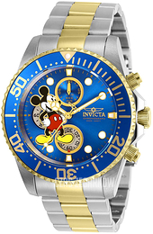 Invicta Disney Niebieski/Stal w odcieniu złota Ø43 mm 27390