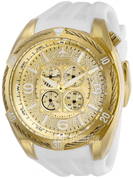 Invicta Aviator Żółte złoto/Guma Ø50 mm 28080