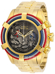 Invicta Bolt Czarny/Stal w odcieniu złota Ø53.8 mm 28202