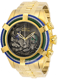 Invicta Bolt Czarny/Stal w odcieniu złota Ø53.8 mm 28203