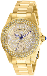 Invicta Angel Zestaw kryształów/Stal w odcieniu złota Ø38 mm 28435