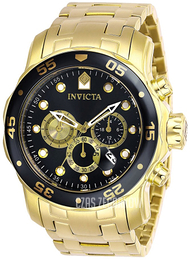 Invicta Pro Diver Czarny/Stal w odcieniu złota Ø48 mm 28720