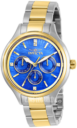 Invicta Angel Niebieski/Stal w odcieniu złota Ø38 mm 28738