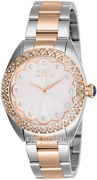 Invicta Wildflower Biały/Stal w kolorze różowego złota Ø35 mm 28829