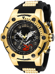 Invicta Marvel Czarny/Stal w odcieniu złota Ø51.5 mm 29057