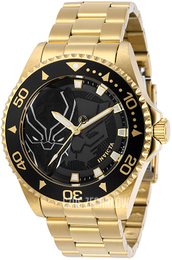 Invicta Marvel Czarny/Stal w odcieniu złota Ø44 mm 29686