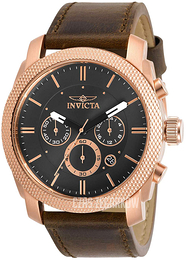 Invicta Aviator Czarny/Skóra Ø44 mm 29799