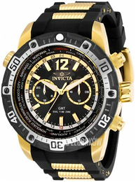 Invicta Czarny/Stal w odcieniu złota Ø50.5 mm 29919