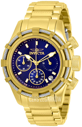 Invicta Bolt Niebieski/Stal w odcieniu złota Ø40 mm 30474