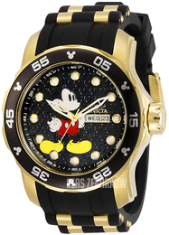 Invicta Disney Czarny/Stal w odcieniu złota Ø48 mm 30766