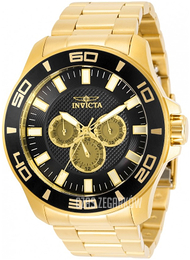 Invicta Czarny/Stal w odcieniu złota Ø50 mm 30784