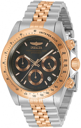 Invicta Speedway Ciemnoszary/Stal w kolorze różowego złota Ø39.5 mm 30993