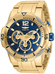 Invicta Bolt Niebieski/Stal w odcieniu złota Ø51 mm 31165