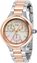 Invicta Biały/Stal w kolorze różowego złota Ø36 mm 31275