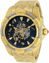 Invicta Bolt Niebieski/Stal w odcieniu złota Ø52 mm 32320