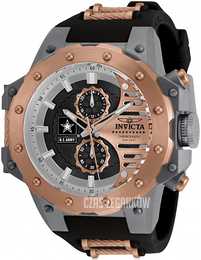 Invicta Czarny/Stal w kolorze różowego złota Ø50 mm 32985