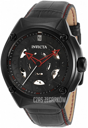 Invicta Jason Taylor Czarny/Skóra Ø46 mm 33213