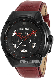 Invicta Jason Taylor Czarny/Skóra Ø46 mm 33214