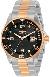 Invicta Czarny/Stal w kolorze różowego złota Ø42 mm 33265