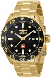 Invicta Pro Diver Czarny/Stal w odcieniu złota Ø44 mm 33456