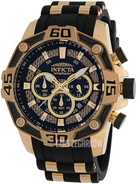 Invicta Czarny/Stal w odcieniu złota Ø52 mm 33838