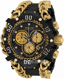 Invicta Gladiator Czarny/Stal w odcieniu złota Ø55.25 mm 34436