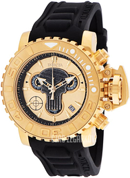 Invicta Marvel Żółte złoto/Guma Ø46 mm 34928