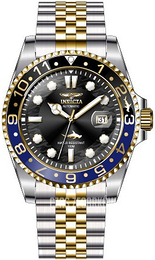 Invicta Pro Diver Czarny/Stal w odcieniu złota Ø47 mm 35152