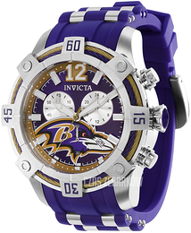 Invicta Nfl Purpurowy/Stal Ø52 mm 35803