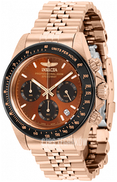 Invicta Speedway Brązowy/Stal w kolorze różowego złota Ø39.5 mm 36736