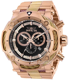 Invicta Bolt Czarny/Stal w odcieniu złota Ø60 mm 37035