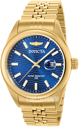 Invicta Aviator Niebieski/Stal w odcieniu złota Ø43 mm 38412