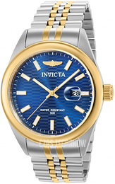 Invicta Aviator Niebieski/Stal w odcieniu złota Ø43 mm 38416