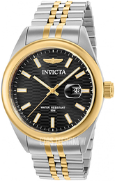 Invicta Aviator Czarny/Stal w odcieniu złota Ø43 mm 38417