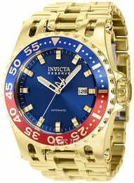 Invicta Reserve Niebieski/Stal w odcieniu złota Ø50 mm 38705