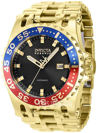 Invicta Reserve Czarny/Stal w odcieniu złota Ø50 mm 38706