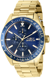 Invicta Aviator Niebieski/Stal w odcieniu złota Ø45 mm 38967