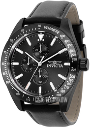 Invicta Aviator Czarny/Skóra Ø45 mm 38982